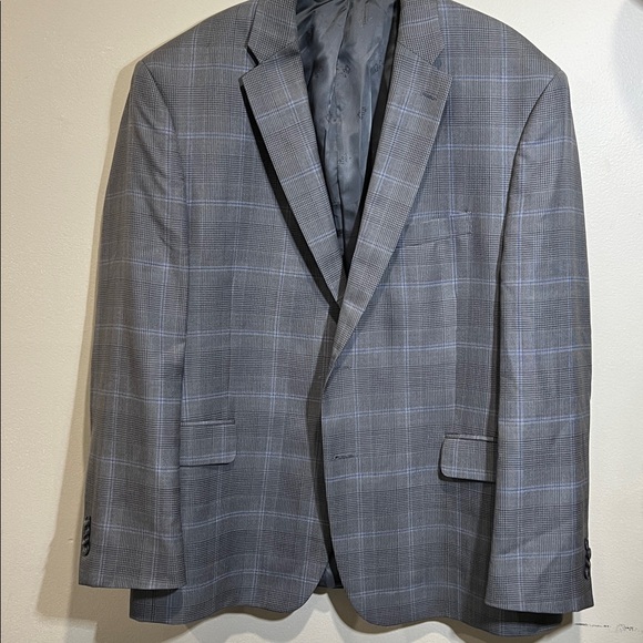 Jos A. Bank RESERVE Gray Plaid Men's Blazer Size 46 REGULAR - Picture 2 of 10